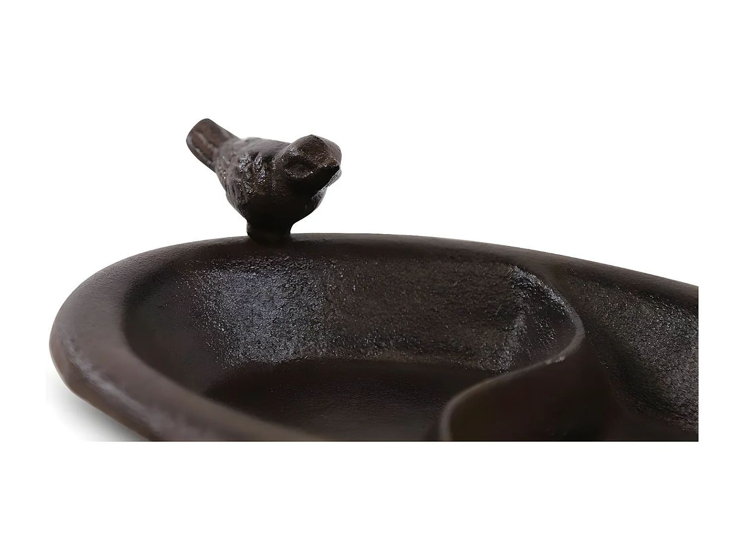 Abreuvoir 2 oiseaux fonte Fonte Marron - Décoration d'Autrefois