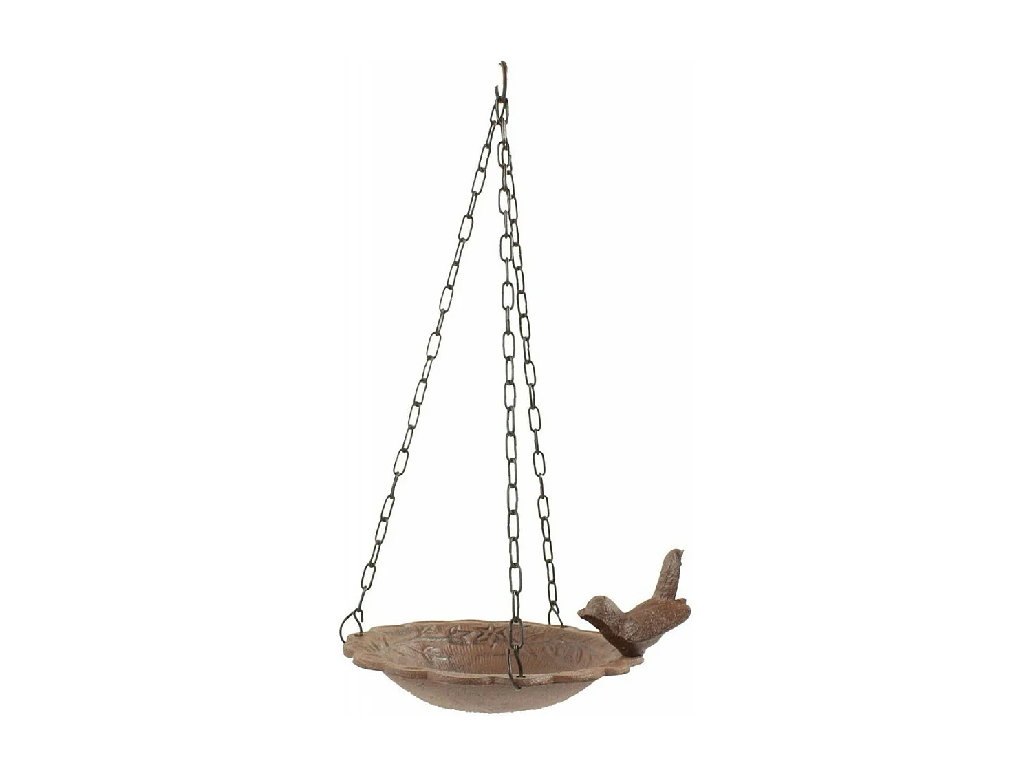 Mangeoire oiseau suspendu fonte Fonte Marron - Décoration d'Autrefois