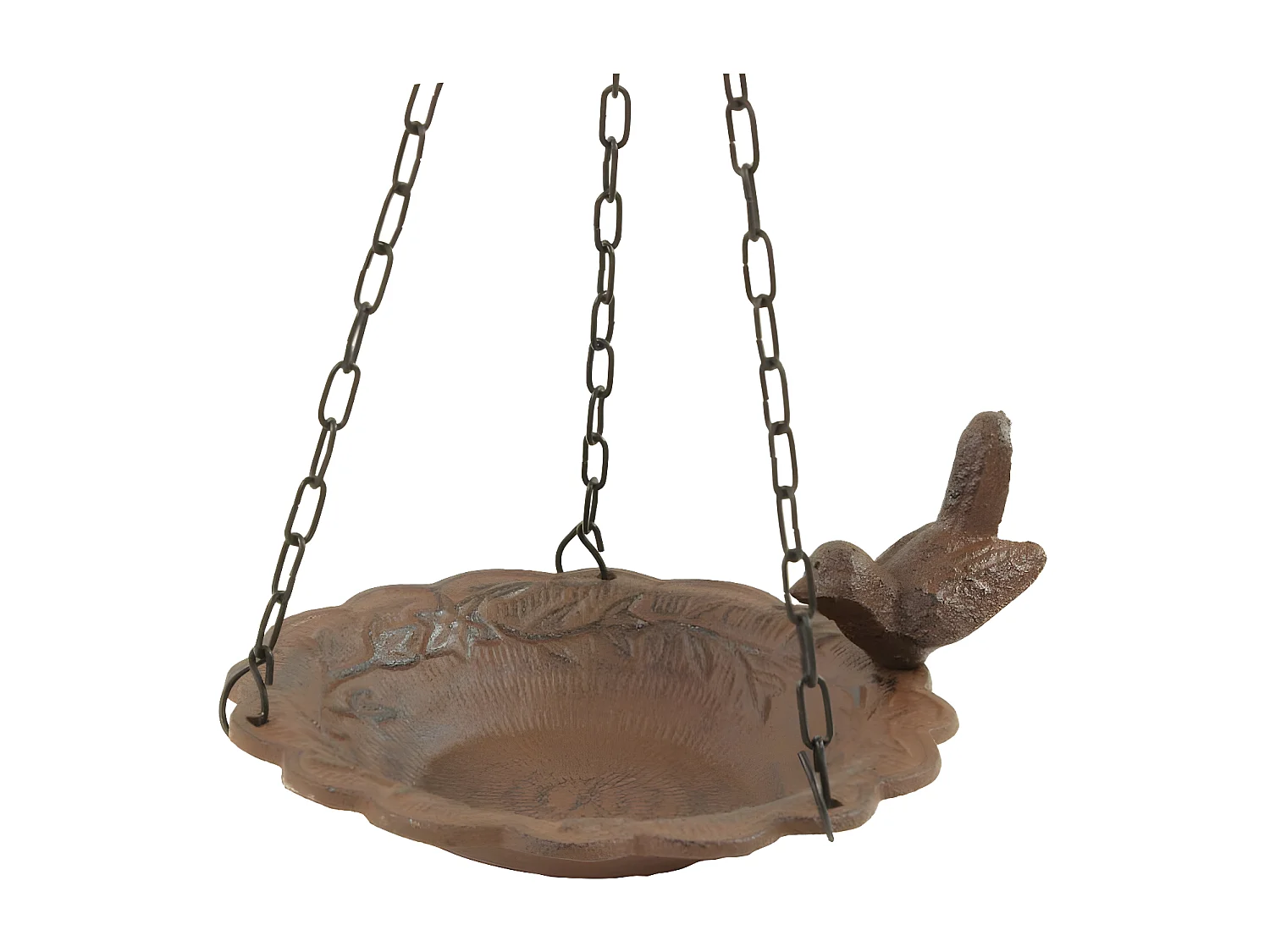 Mangeoire oiseau suspendu fonte Fonte Marron - Décoration d'Autrefois