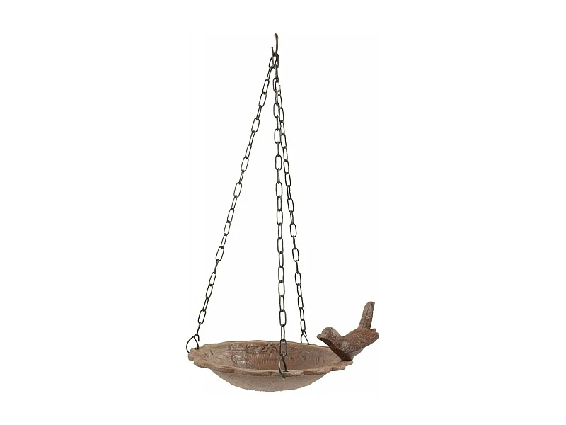 Mangeoire oiseau suspendu fonte Fonte Marron - Décoration d'Autrefois