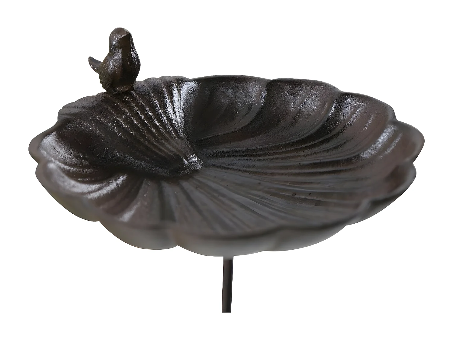 Abreuvoir oiseau sur pied fonte Fonte Marron - Décoration d'Autrefois