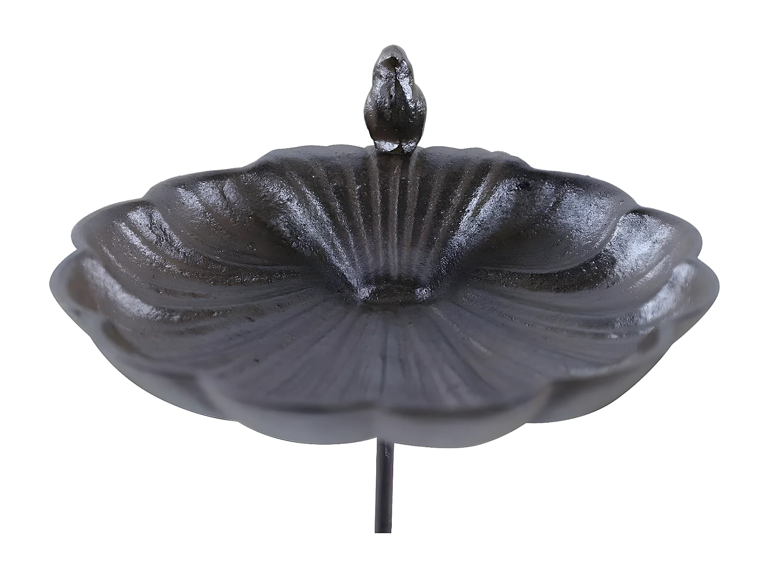 Abreuvoir oiseau sur pied fonte Fonte Marron - Décoration d'Autrefois