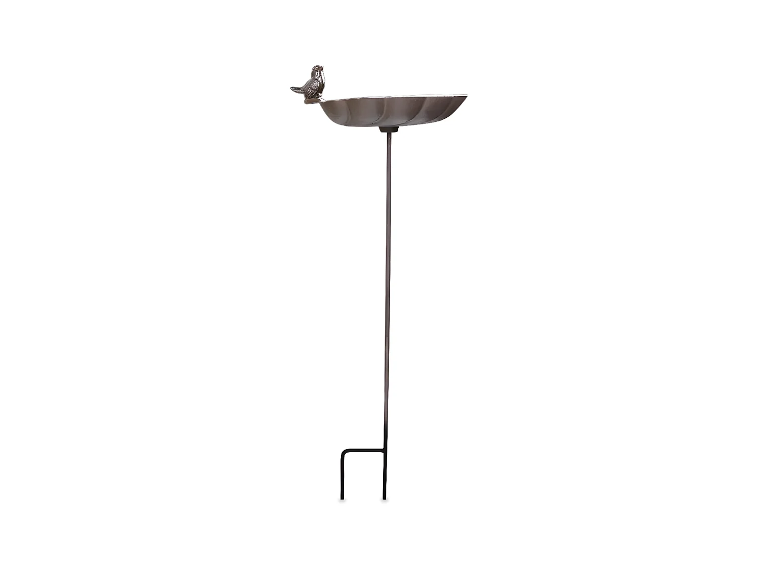 Abreuvoir oiseau sur pied fonte Fonte Marron - Décoration d'Autrefois