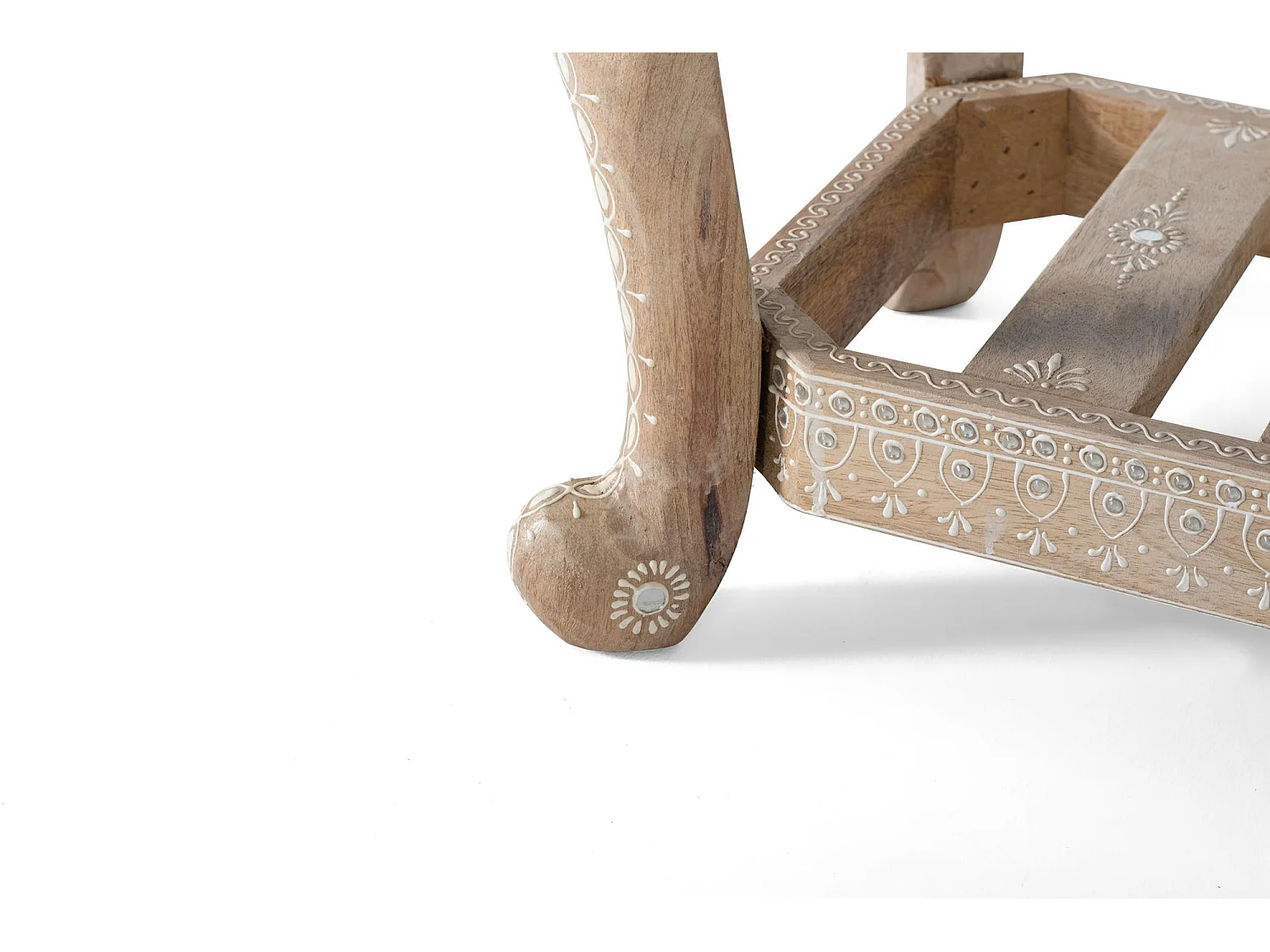 Banc en bois manguier et tissu