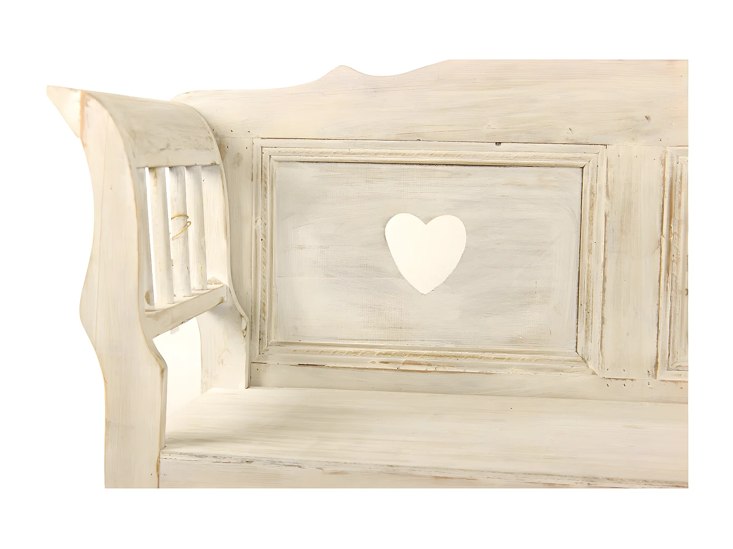 Banc 2 places Bois Blanc - Décoration d'Autrefois