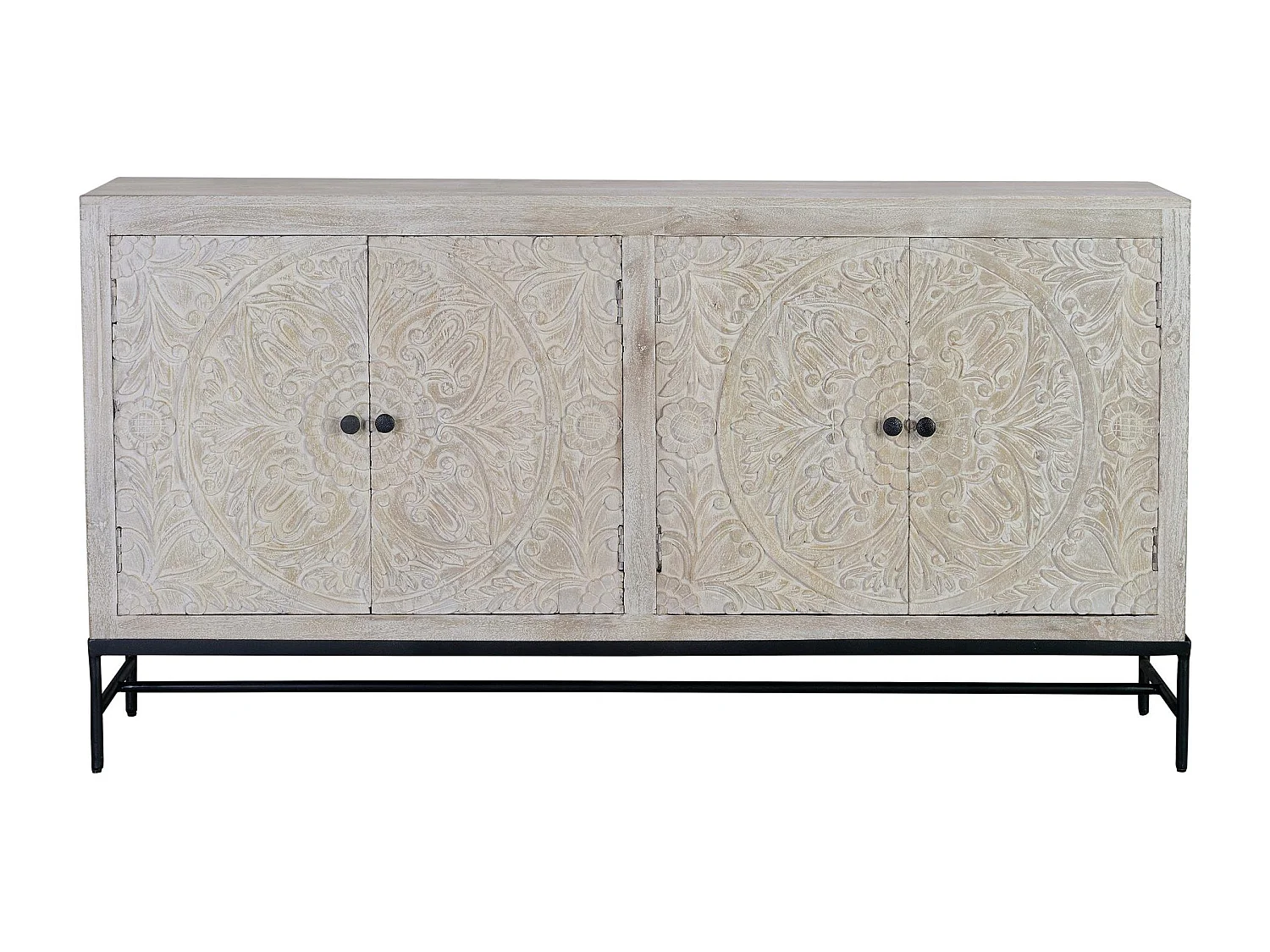 Buffet en manguier blanc vieilli