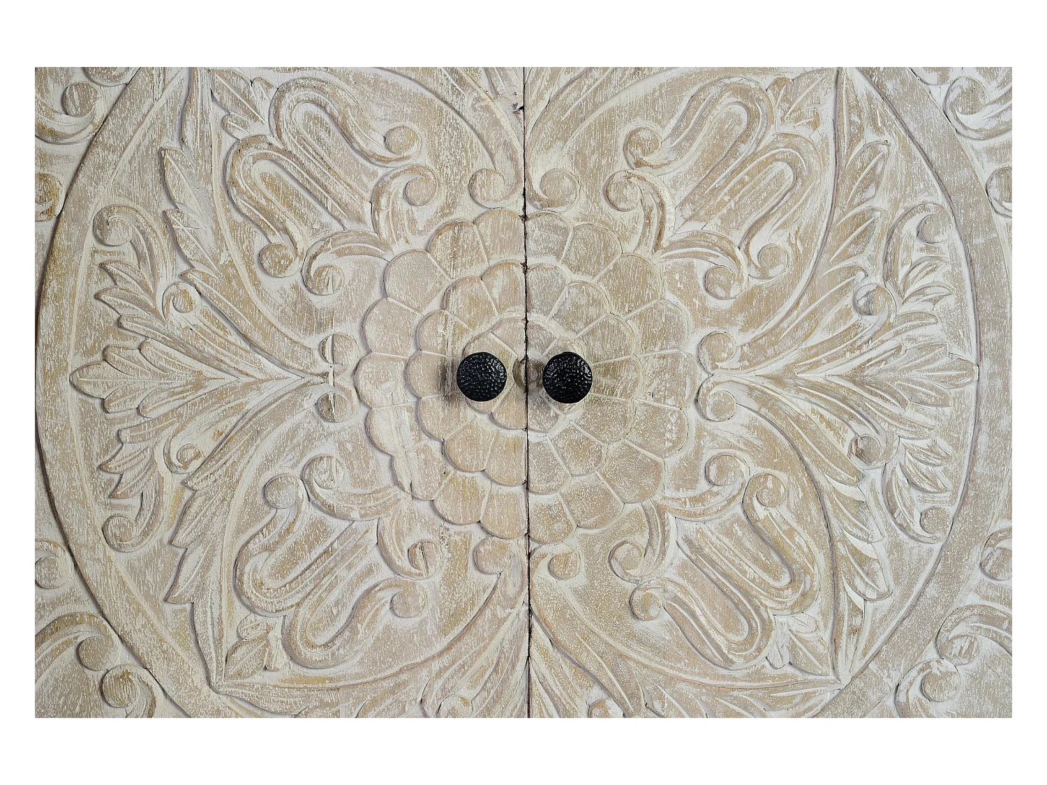 Buffet en manguier blanc vieilli