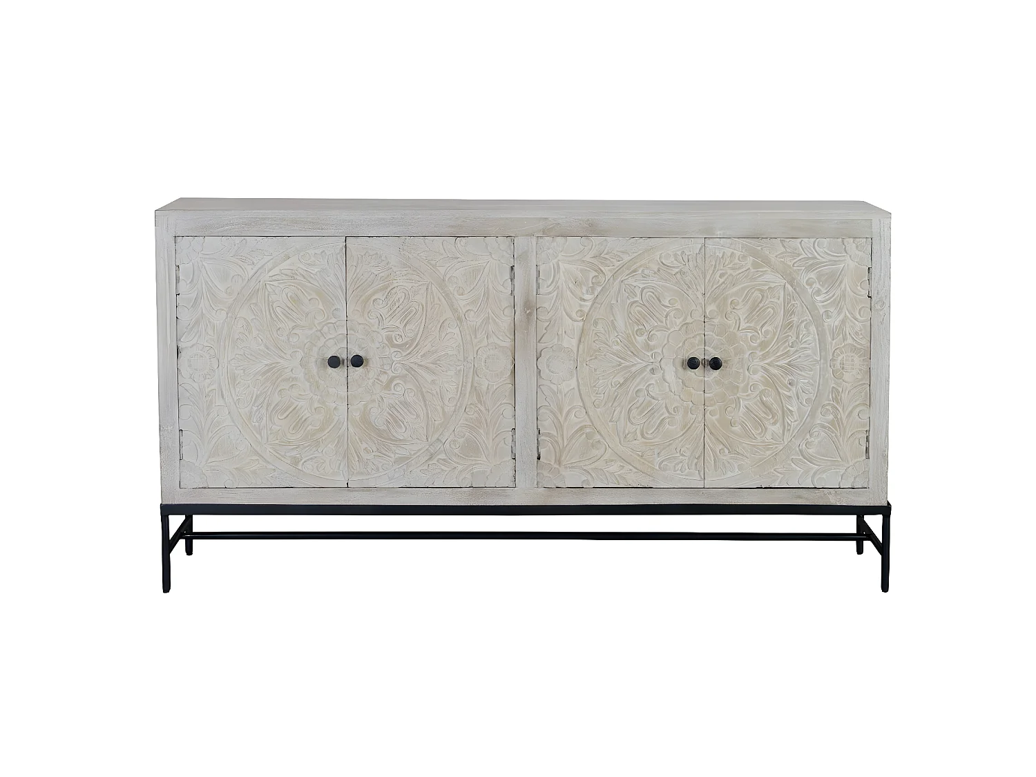 Bahut Bois-Fer Blanc - Opalina Décoration d'Autrefois