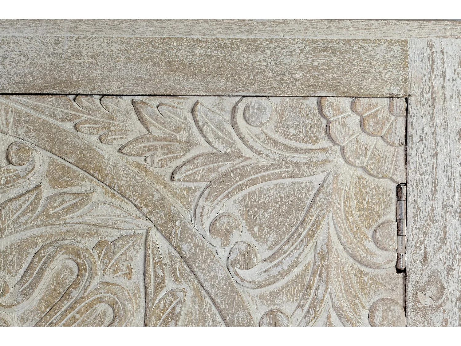Buffet moderne de style méditerranéen en bois de manguier - 90 x 170 x 39