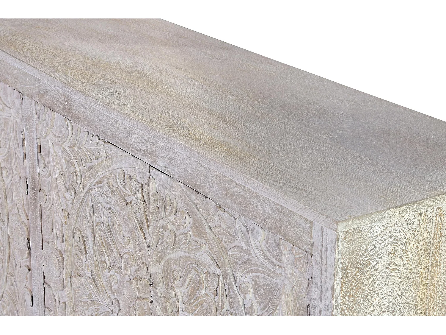 Buffet moderne de style méditerranéen en bois de manguier - 90 x 170 x 39