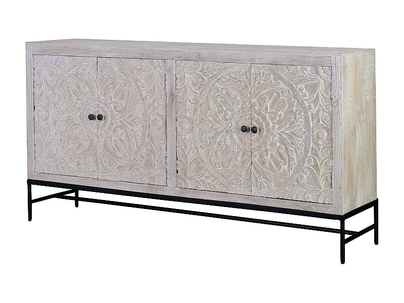 Buffet in manguier blanc vieilli