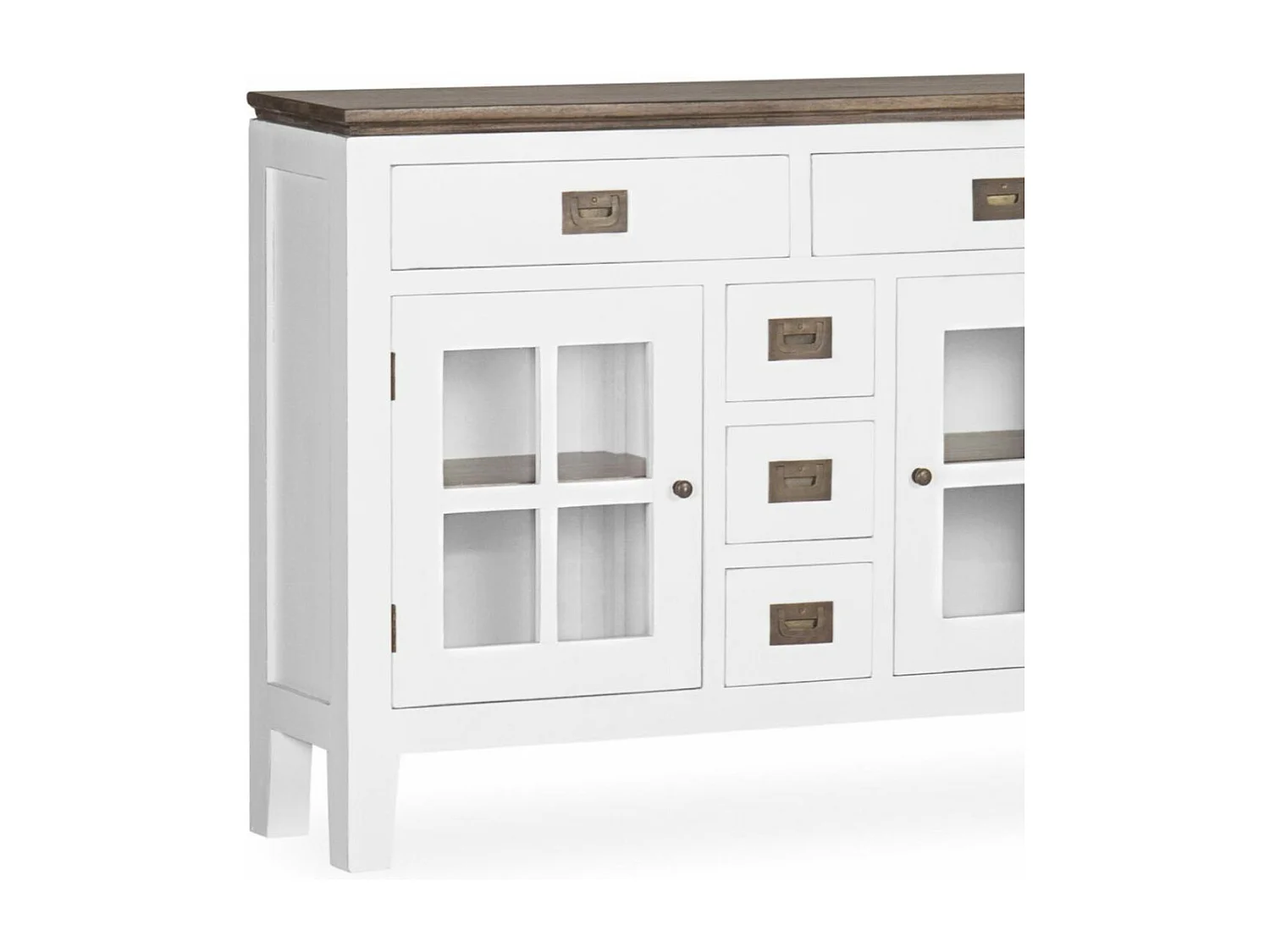 Buffet 5 tiroirs bronze Bois Blanc - Mélicia Décoration d'Autrefois