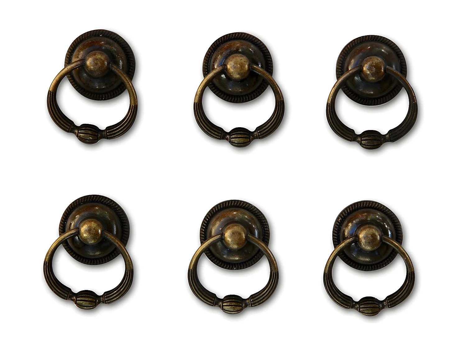 12 poignées fonte patinée 17 Fonte Marron - Décoration d'Autrefois