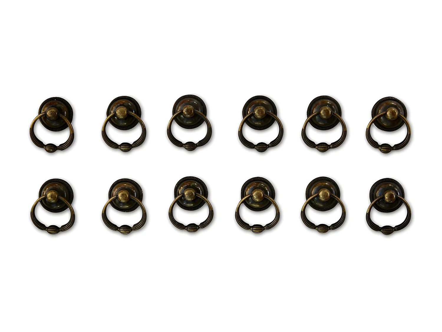 12 poignées fonte patinée 17 Fonte Marron - Décoration d'Autrefois