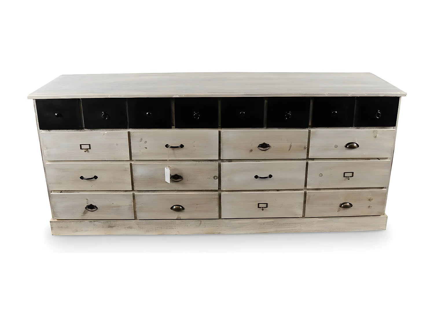 Bahut 20 tiroirs Bois Blanc - Décoration d'Autrefois