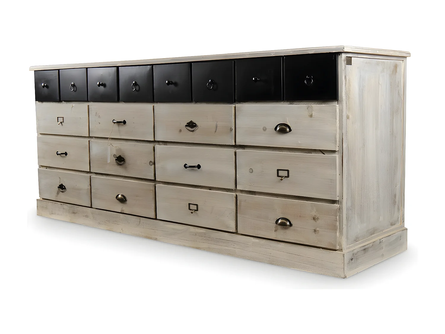 Bahut 20 tiroirs Bois Blanc - Décoration d'Autrefois