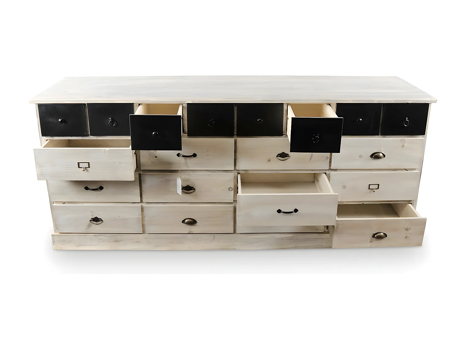 Bahut 20 tiroirs Bois Blanc - Décoration d'Autrefois