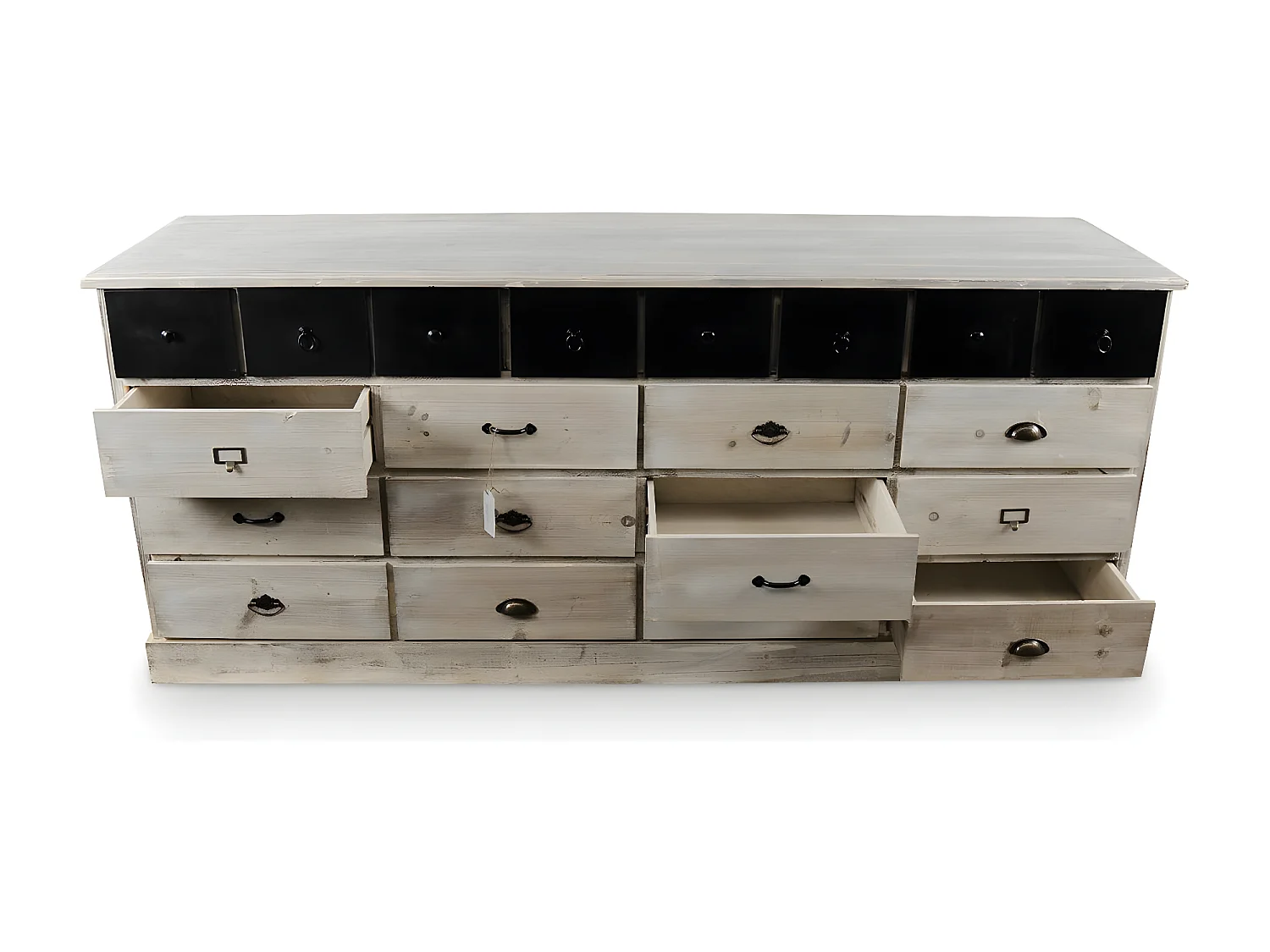 Bahut 20 tiroirs Bois Blanc - Décoration d'Autrefois