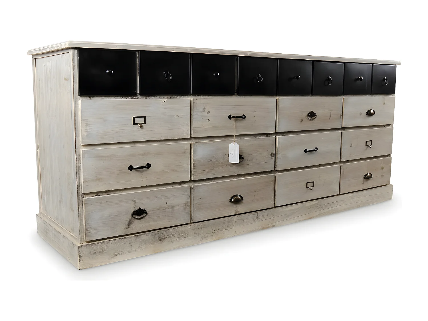 Bahut 20 tiroirs Bois Blanc - Décoration d'Autrefois