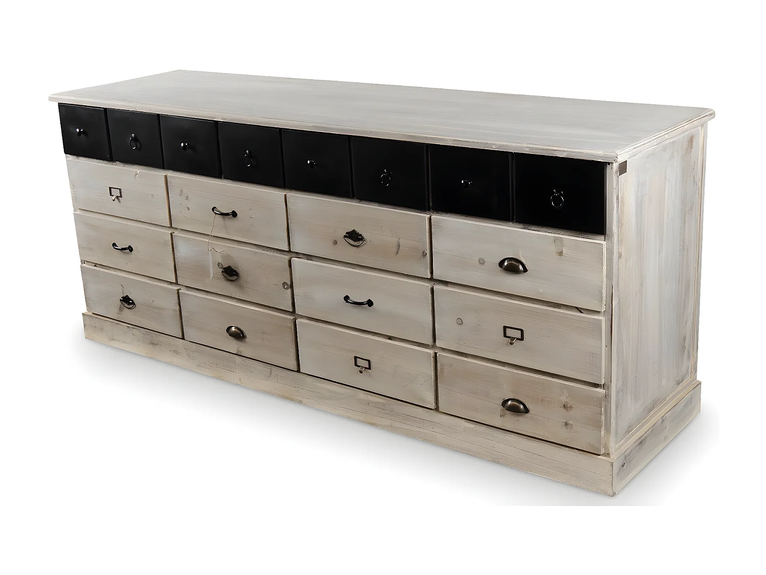 Bahut 20 tiroirs Bois Blanc - Décoration d'Autrefois