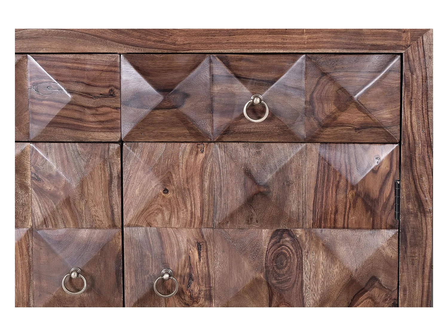 Credenza a 2 cassetti e 2 ante in massello di palissandro