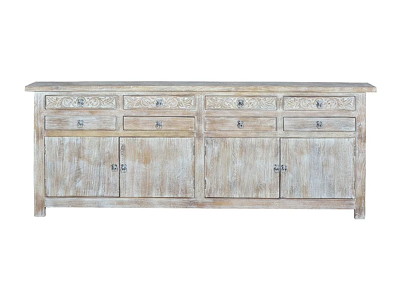 Buffet en manguier blanc vieilli