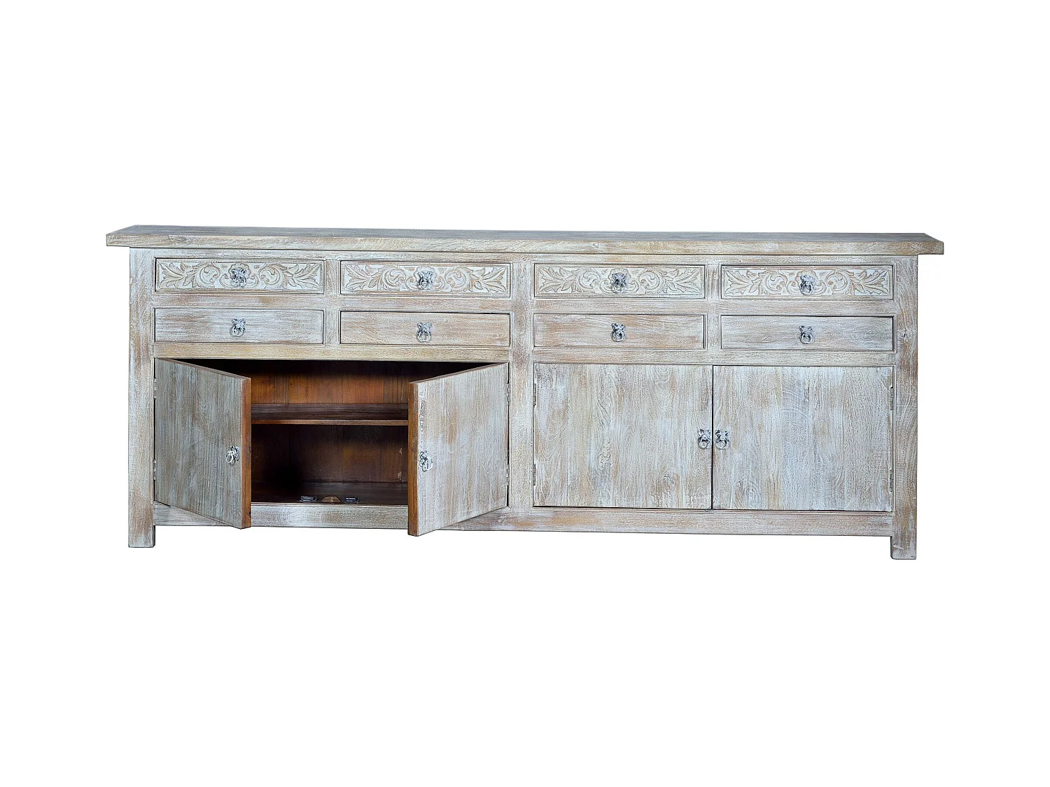 Buffet en manguier blanc vieilli