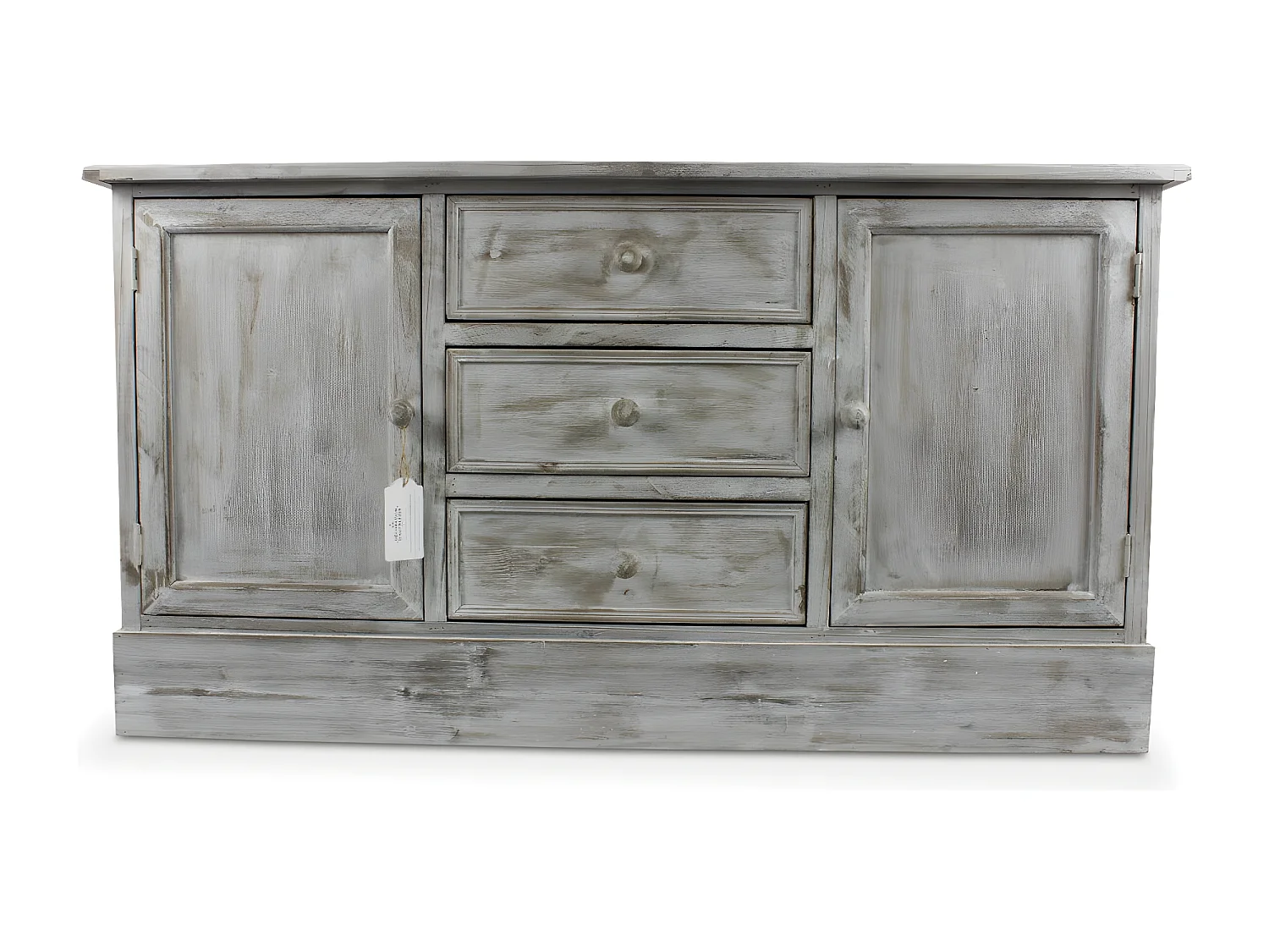 Buffet 3 tiroirs Bois Blanc - Décoration d'Autrefois