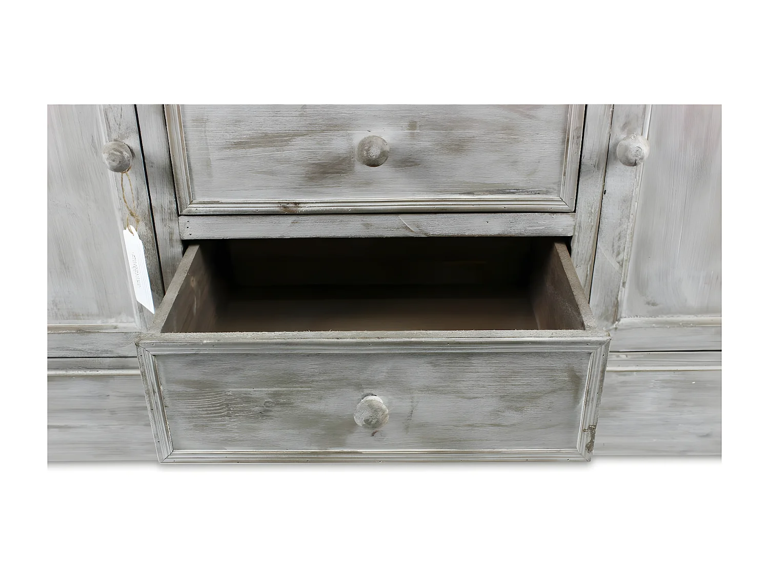 Buffet 3 tiroirs Bois Blanc - Décoration d'Autrefois