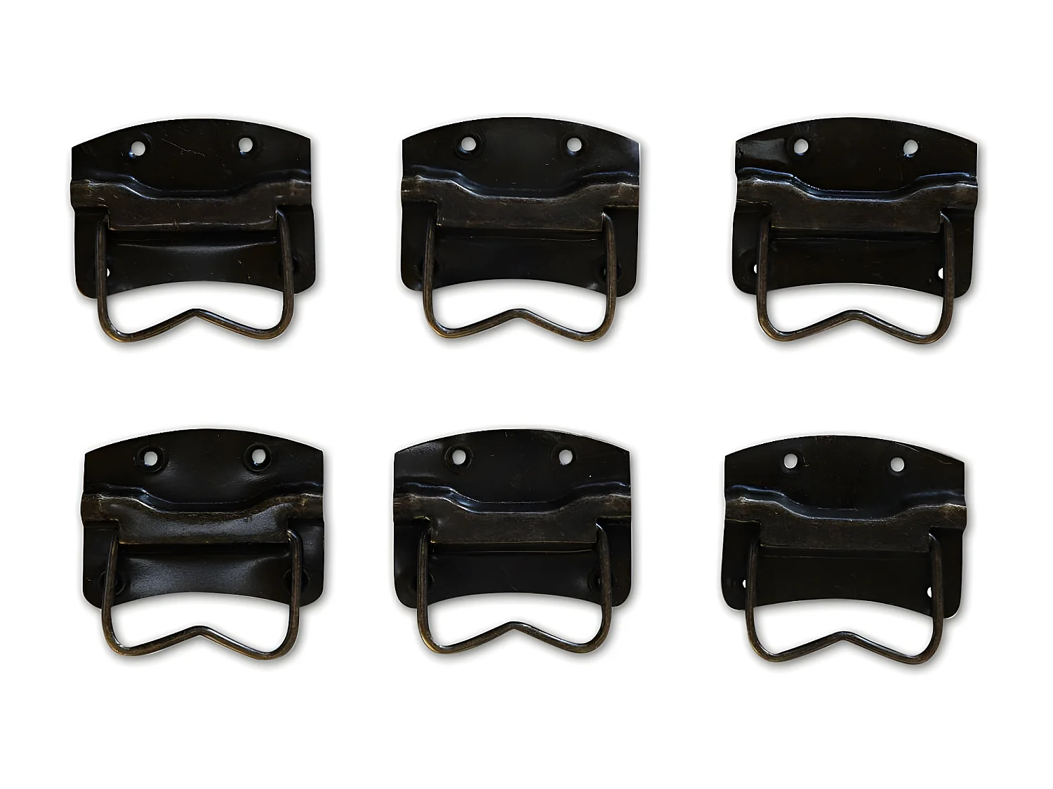 12 poignées fonte patinée 01 Fonte Marron - Décoration d'Autrefois