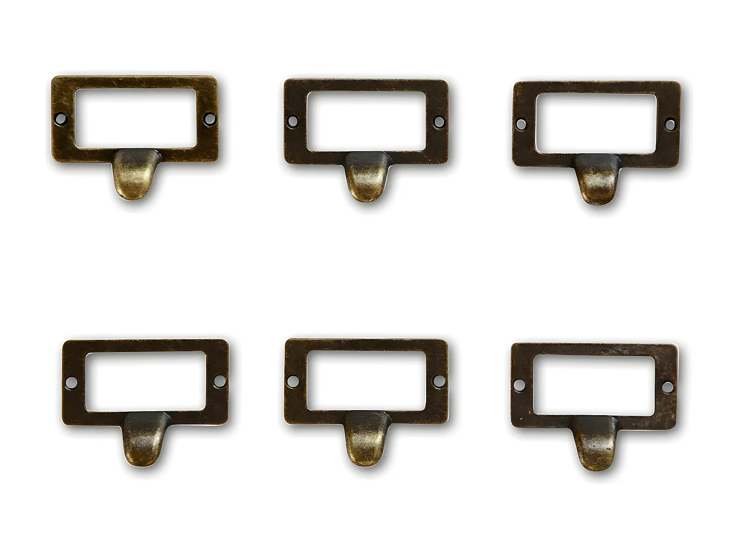 12 poignées fonte patinée 04 Fonte Marron - Décoration d'Autrefois