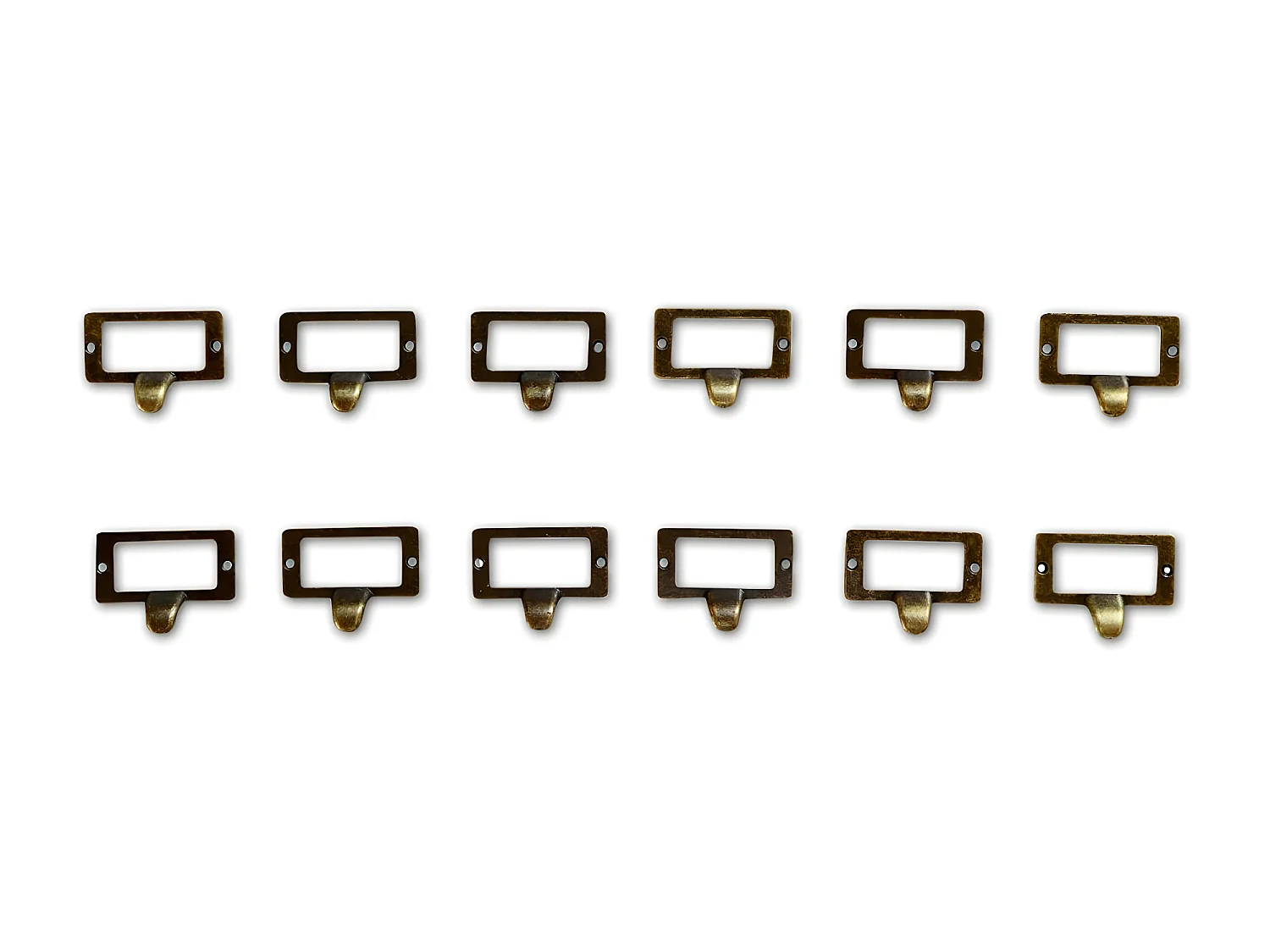 12 poignées fonte patinée 04 Fonte Marron - Décoration d'Autrefois