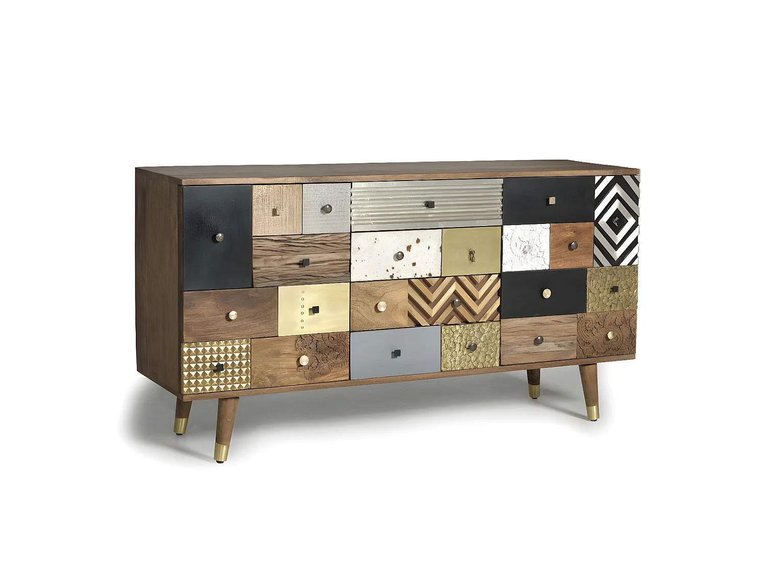 Buffet 4 tiroirs Bois Marron - Olympe Décoration d'Autrefois