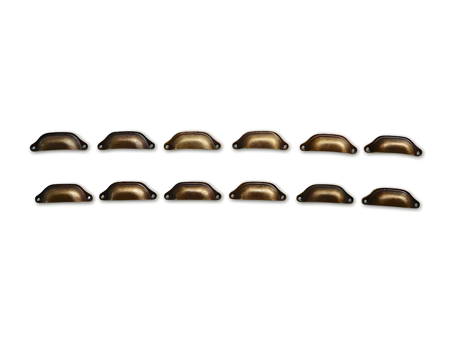 12 poignées fonte patinée 07 Fonte Marron - Décoration d'Autrefois