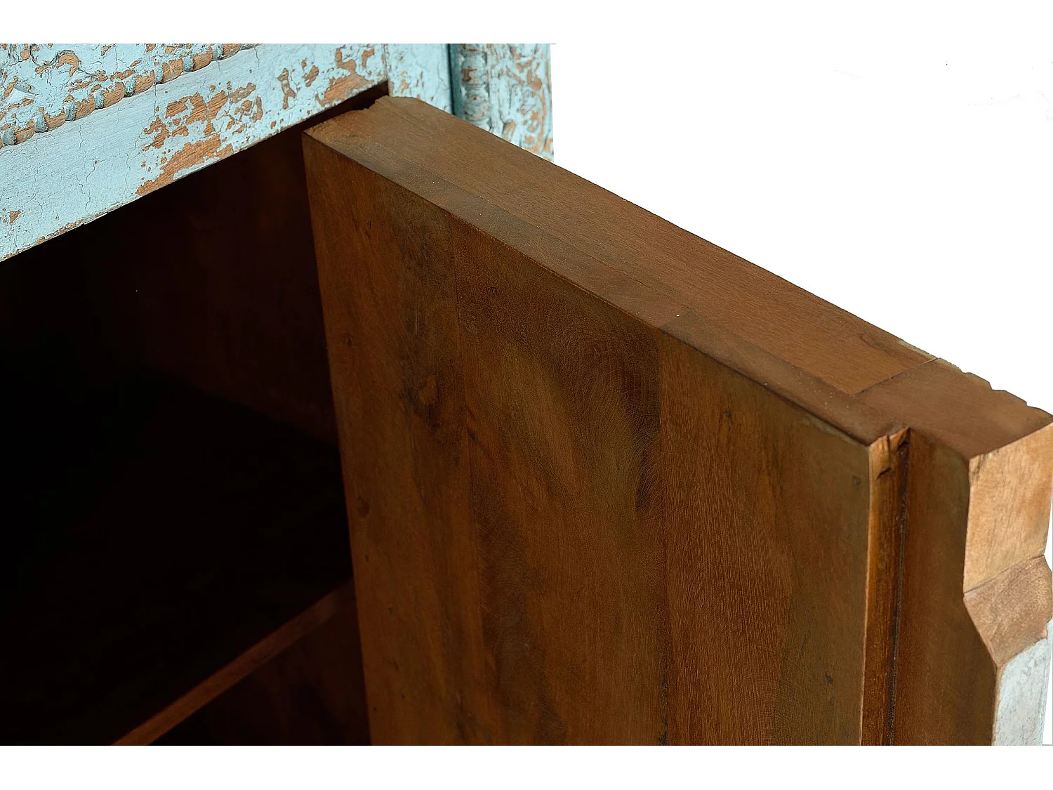 Buffet en bois de manguier, style ethnique artisanal - 100 x 190 x 45