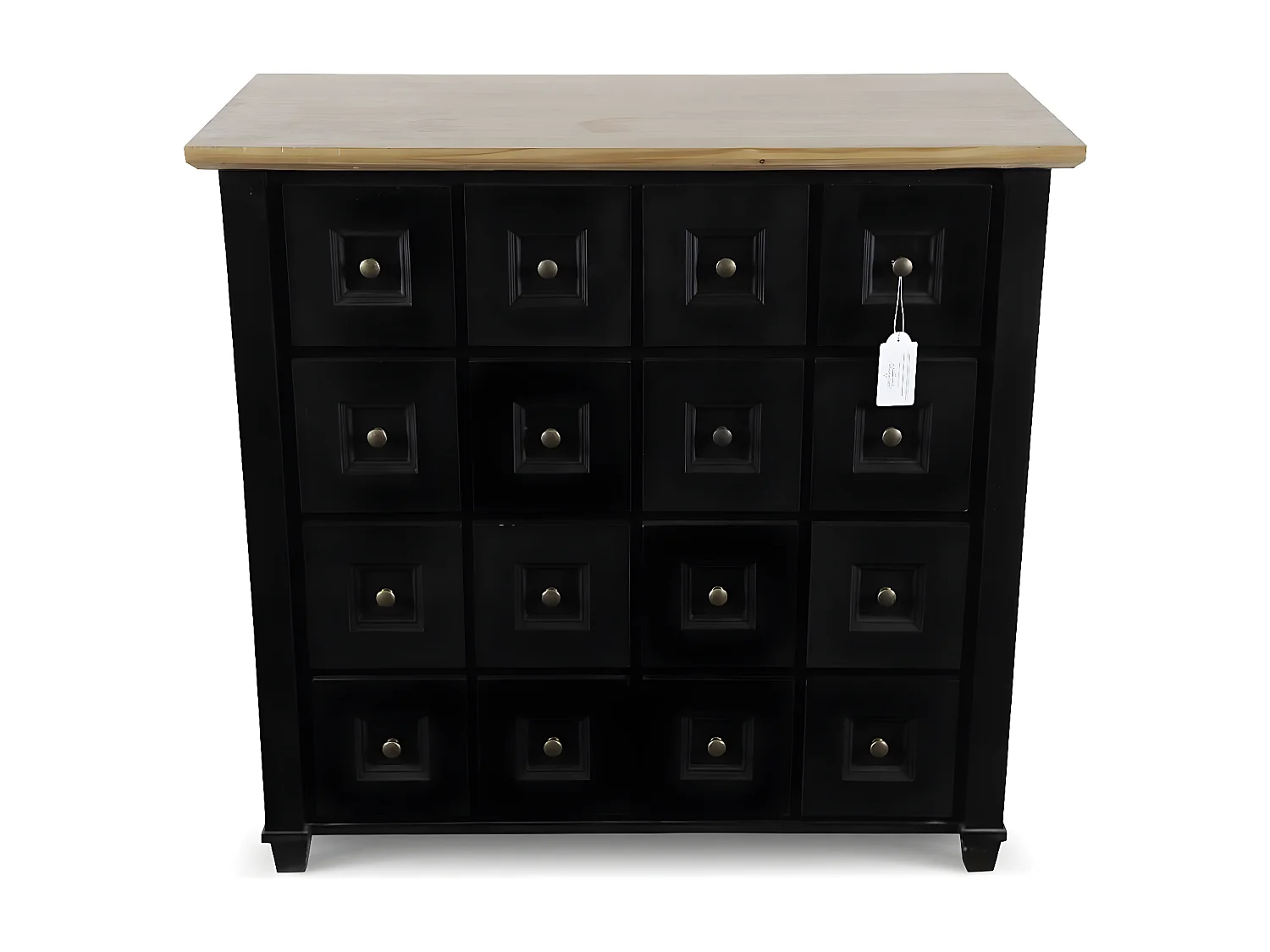 Bahut grainetier 16 tiroirs Bois-MDF Noir - Idéline Décoration d'Autrefois