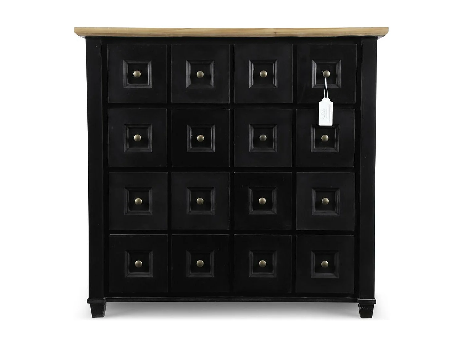 Bahut grainetier 16 tiroirs Bois-MDF Noir - Idéline Décoration d'Autrefois