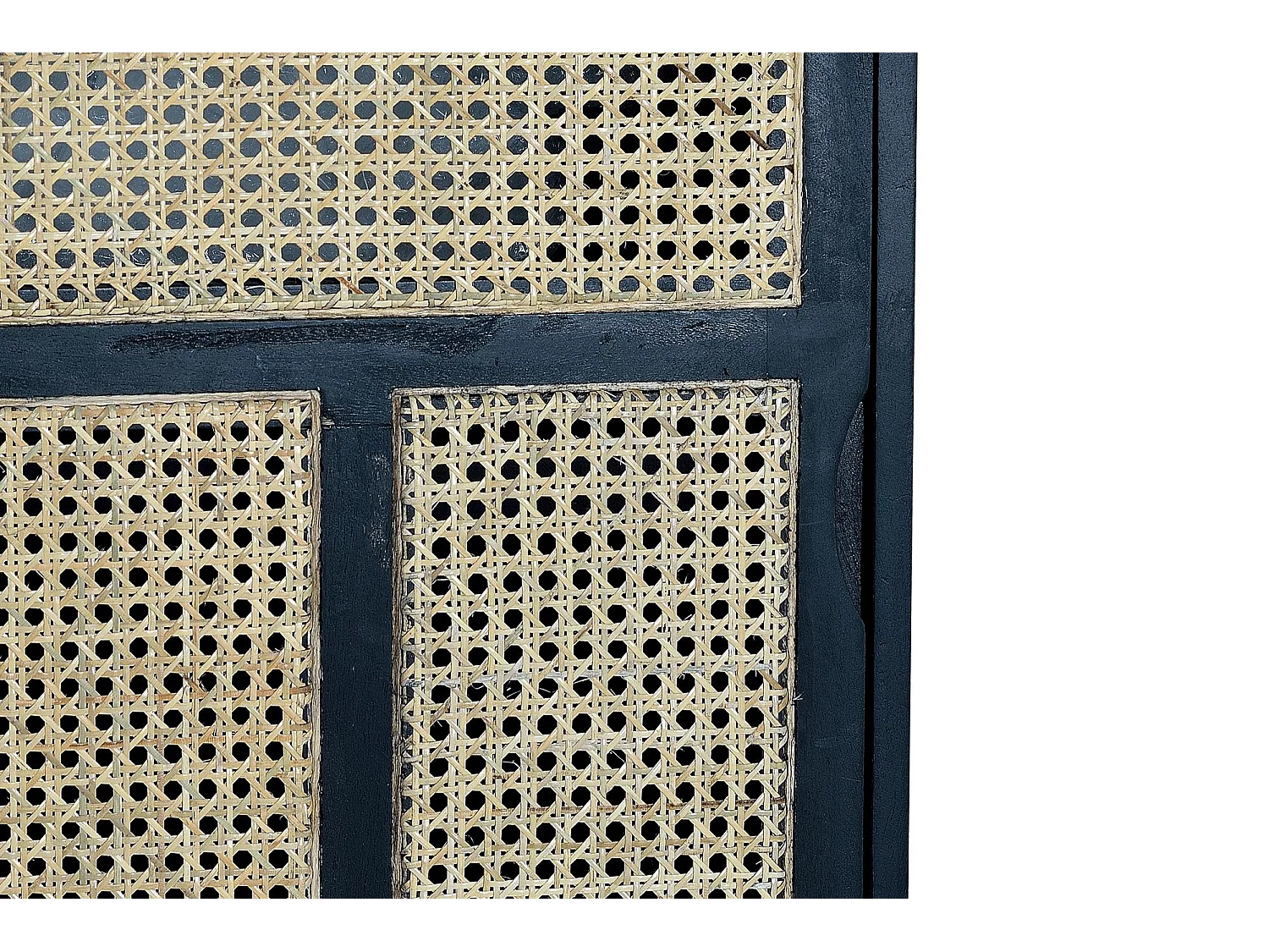 Buffet à lattes en manguier marron