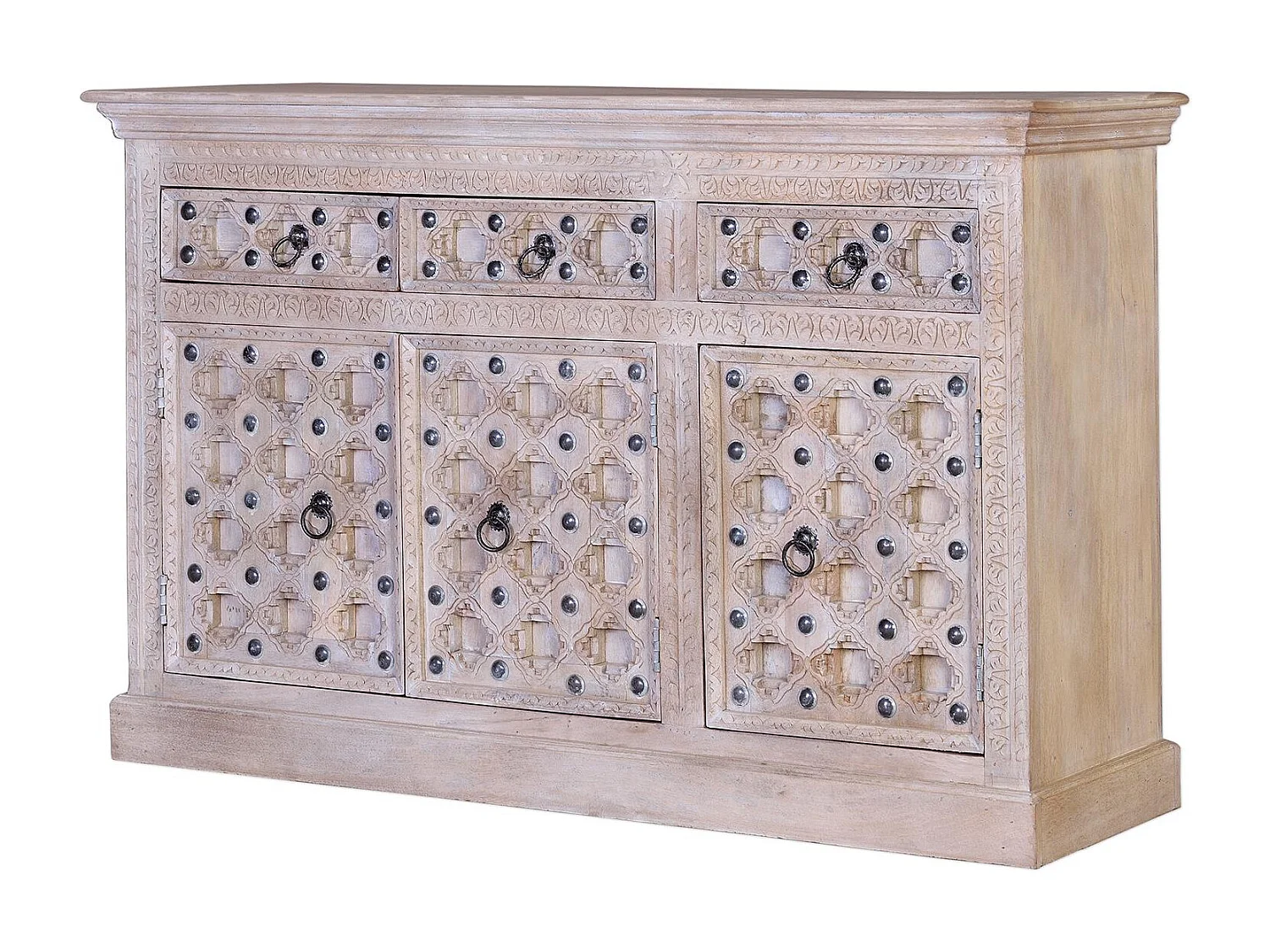 Buffet en bois de manguier couleur naturelle