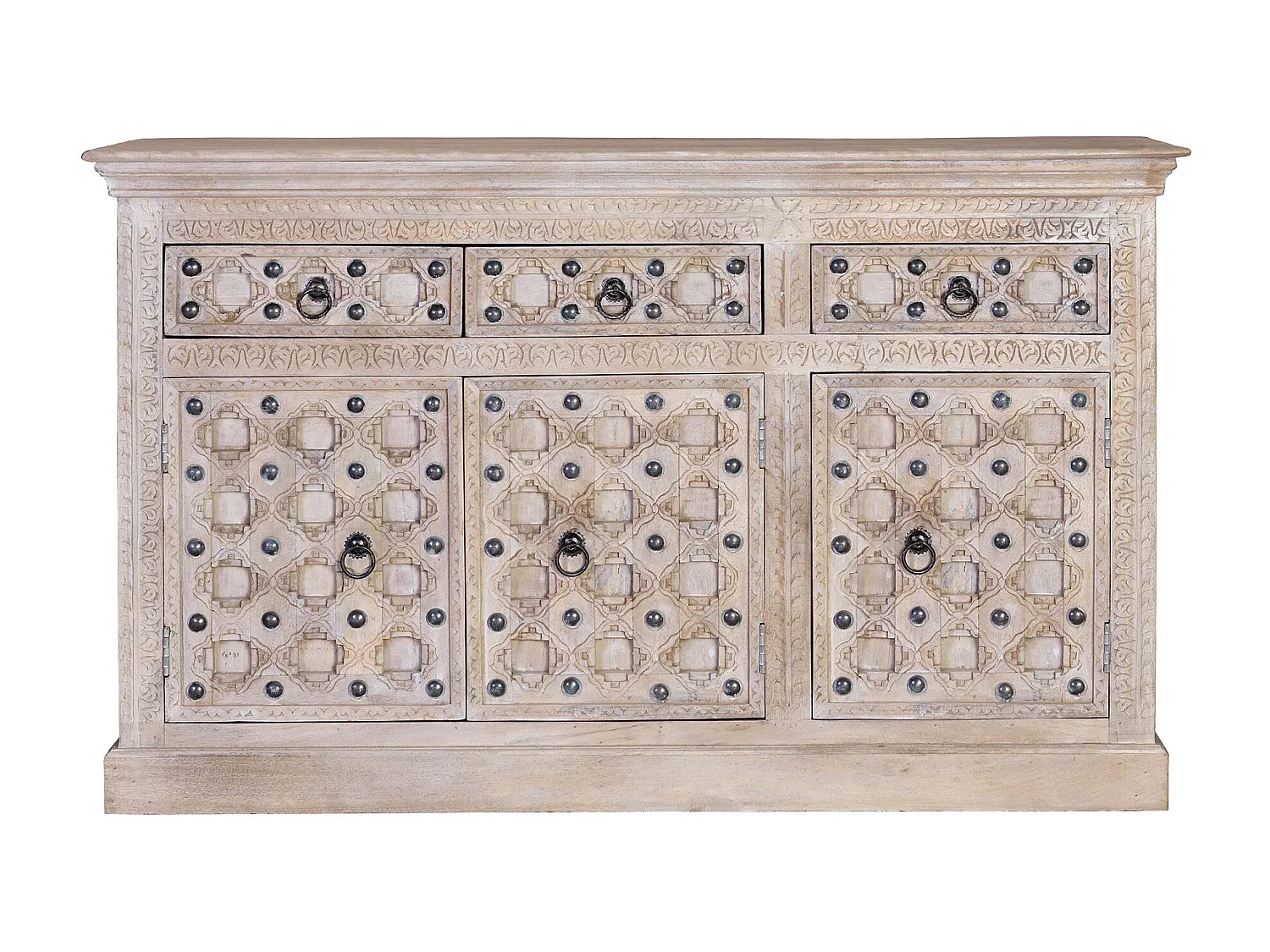 Buffet en bois de manguier couleur naturelle