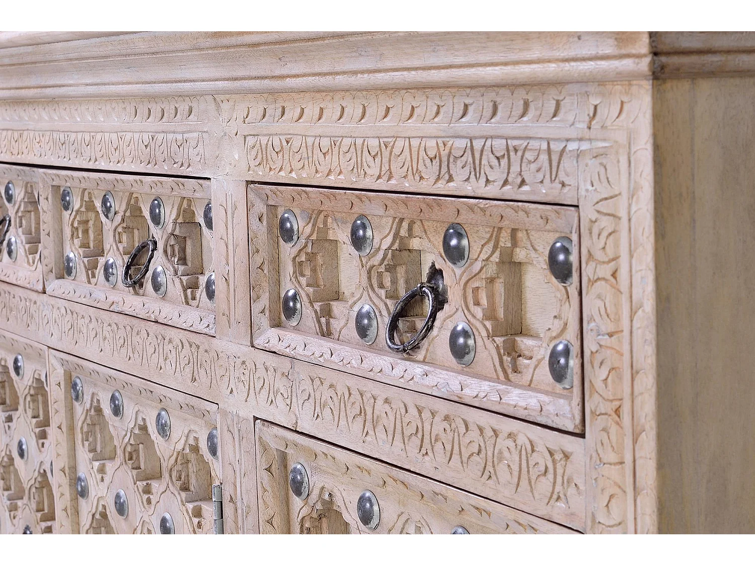 Buffet en bois de manguier couleur naturelle