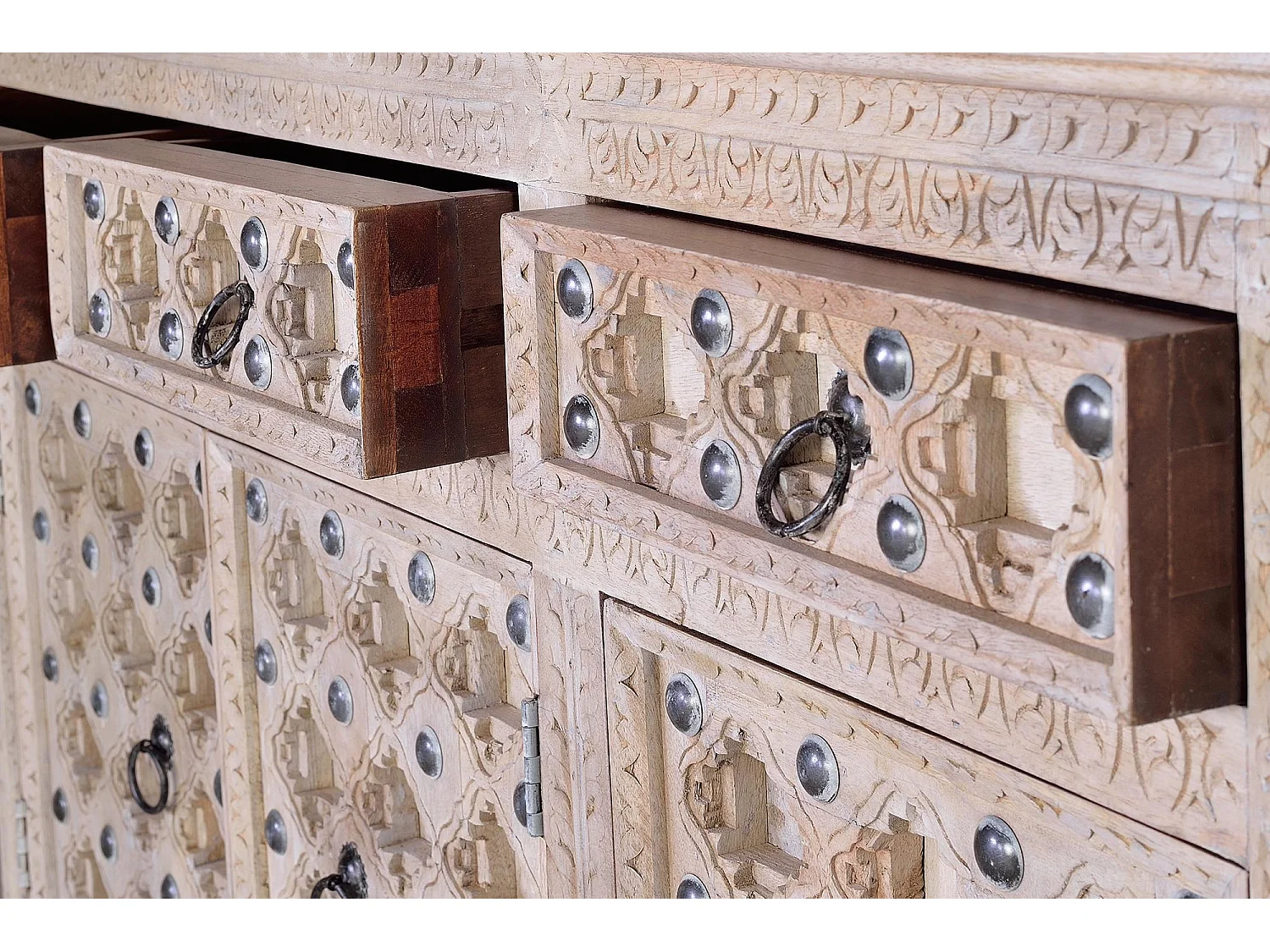 Buffet en bois de manguier couleur naturelle