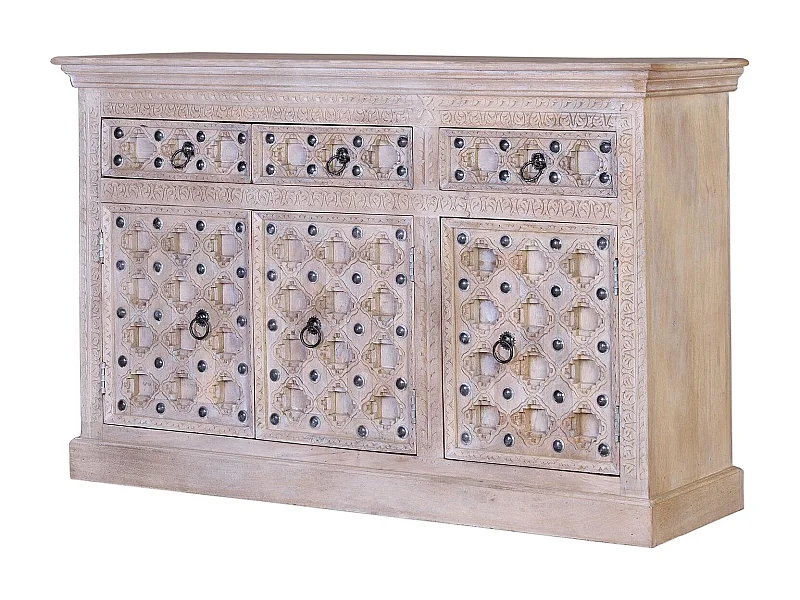 Buffet en bois de manguier couleur naturelle