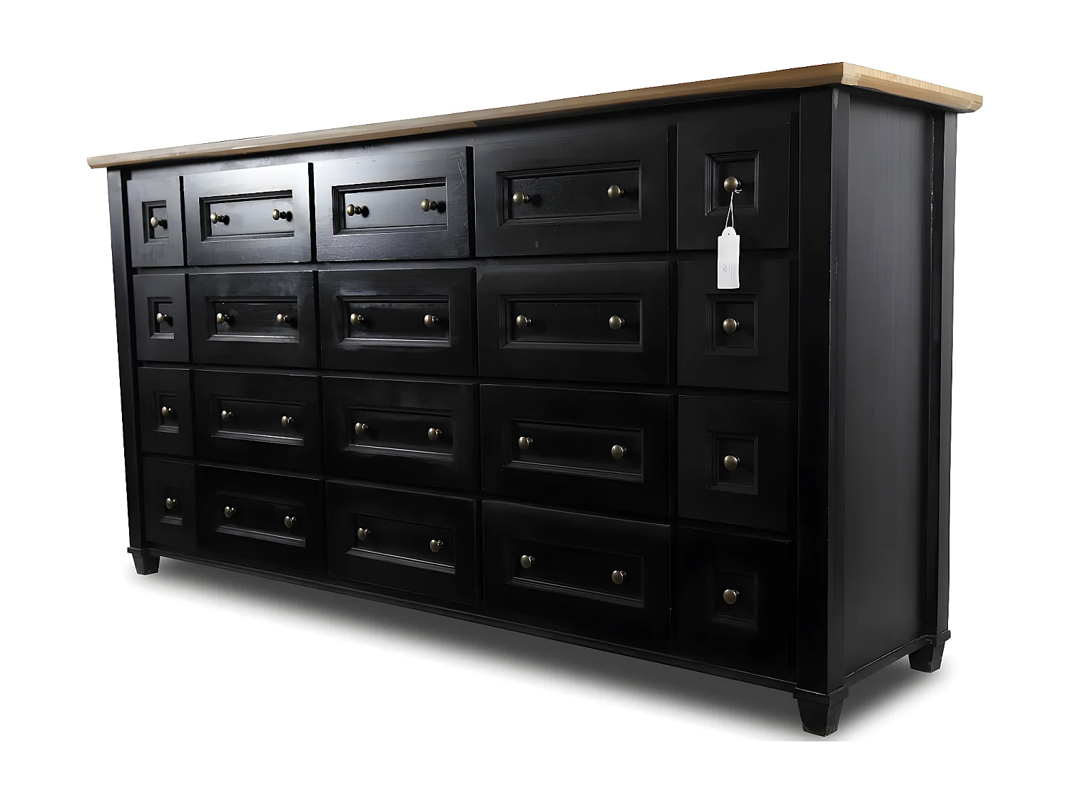 Bahut grainetier 20 tiroirs Bois-MDF Noir - Idéline Décoration d'Autrefois