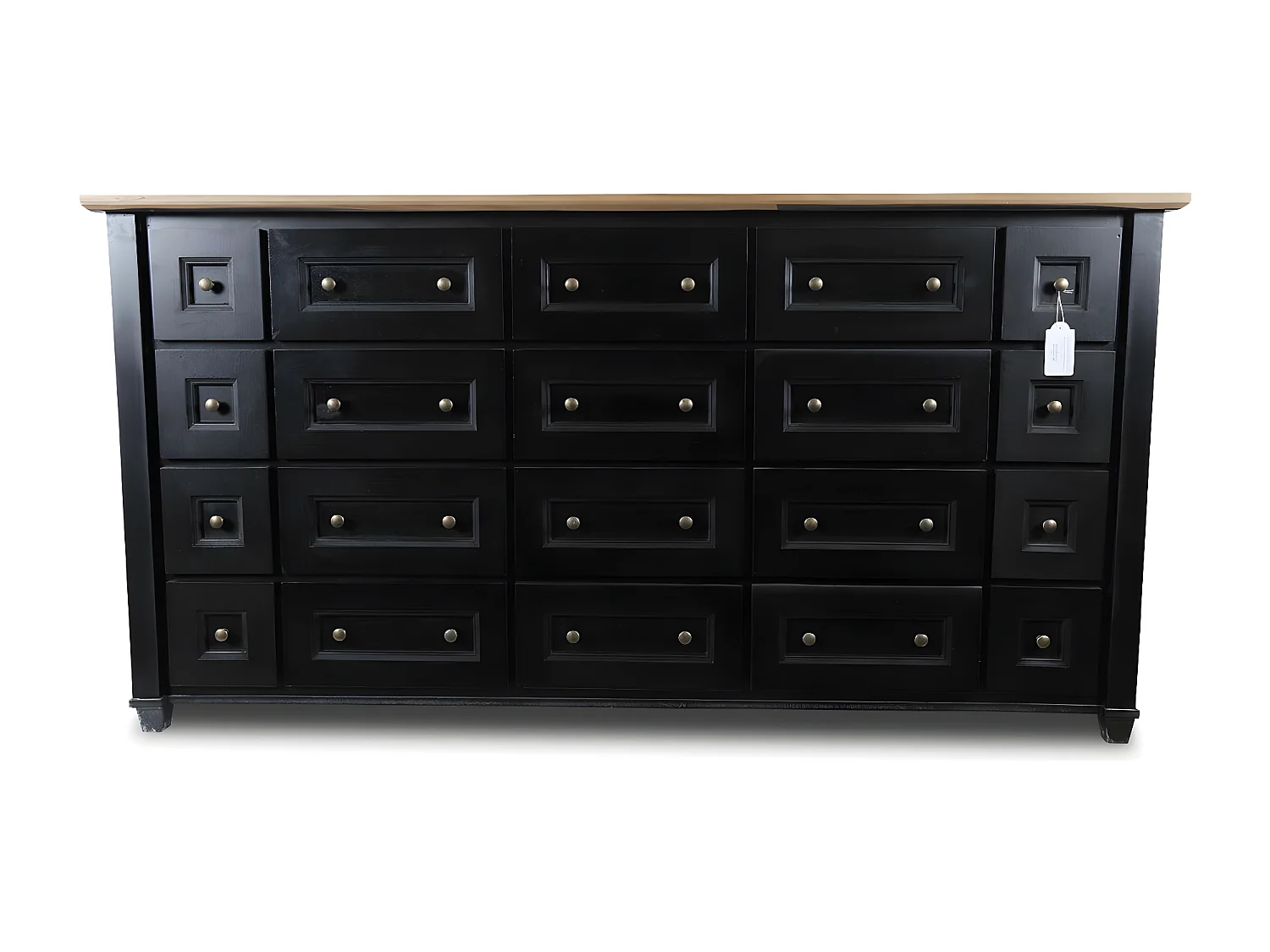 Bahut grainetier 20 tiroirs Bois-MDF Noir - Idéline Décoration d'Autrefois