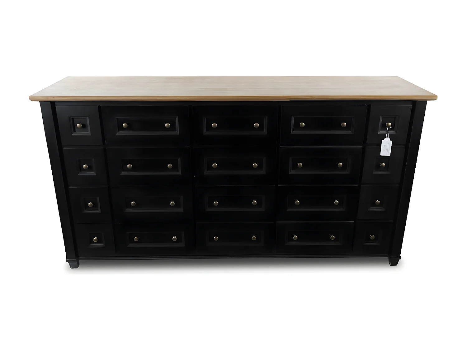 Bahut grainetier 20 tiroirs Bois-MDF Noir - Idéline Décoration d'Autrefois