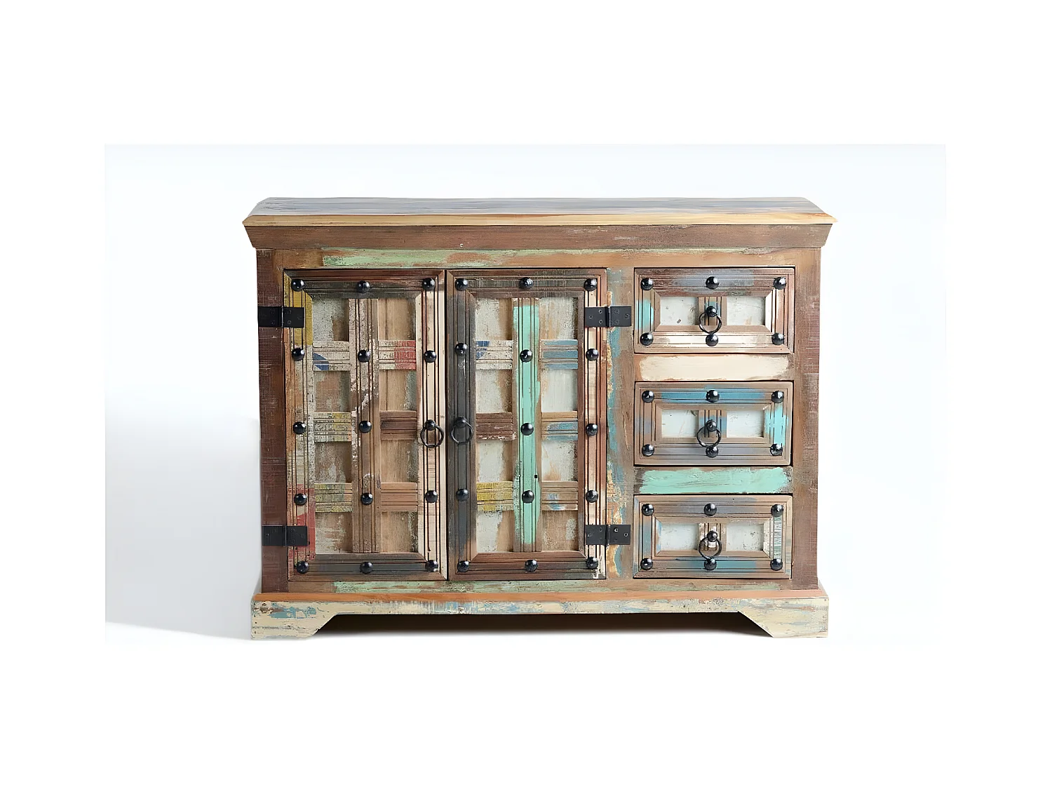 Buffet 3 tiroirs Bois Marron - Théonie Décoration d'Autrefois