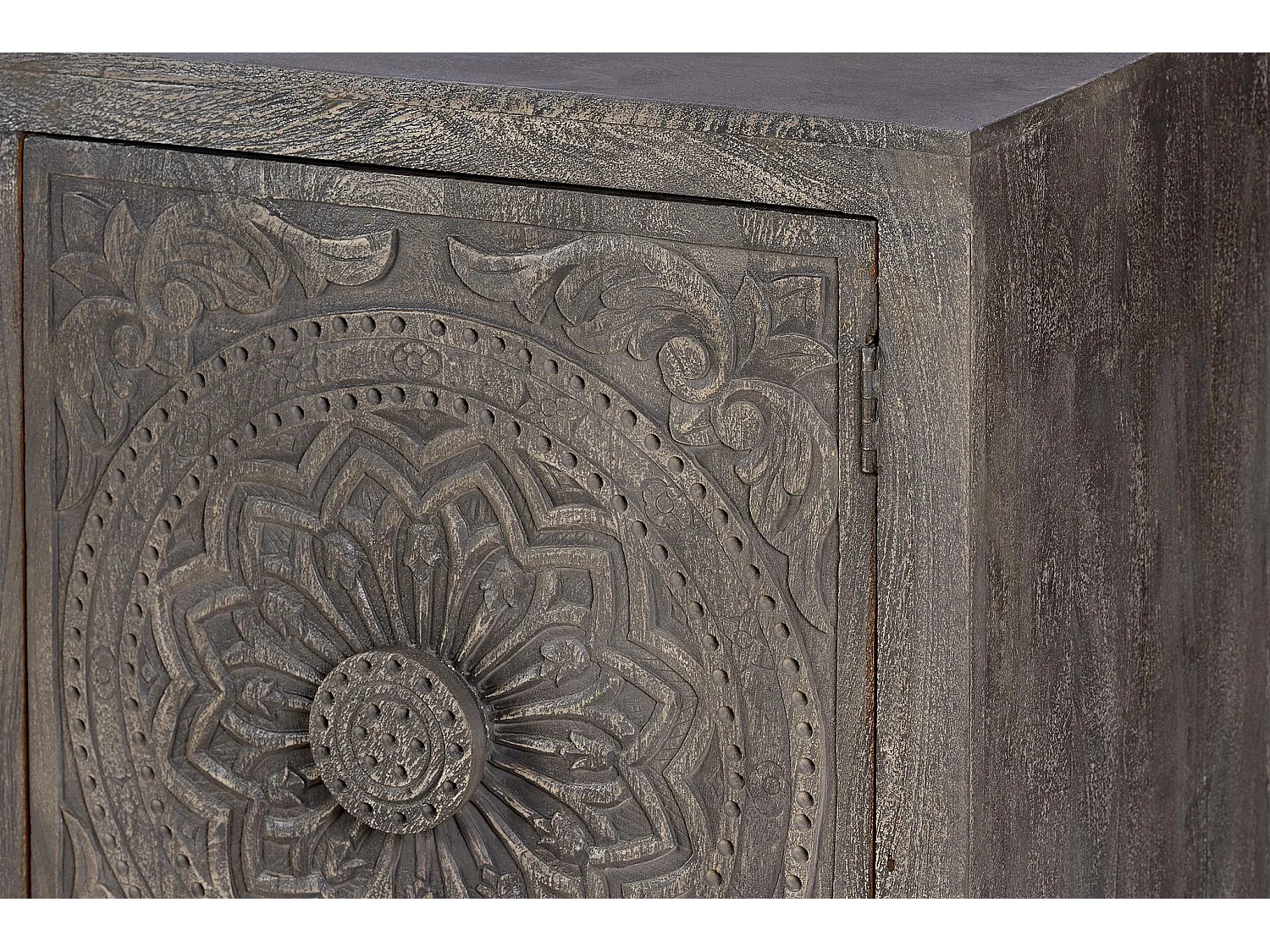 Buffet en bois de manguier, style ethnique/fait main - 82 x 172 x 43 cm