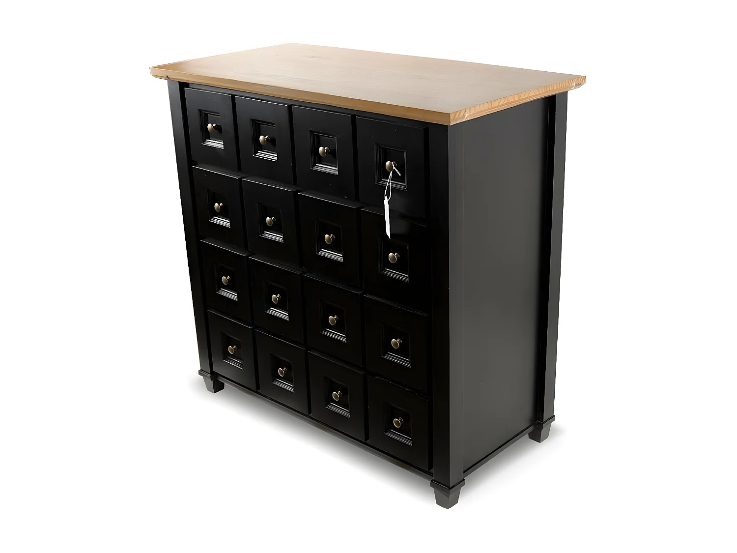 Bahut grainetier 16 tiroirs Bois-MDF Noir - Idéline Décoration d'Autrefois