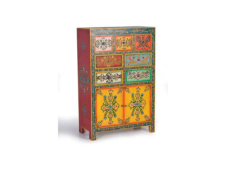 Buffet 7 tiroirs Bois Multicolore - Lexine Décoration d'Autrefois